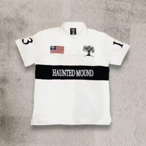 American White and Black Polo Y2K